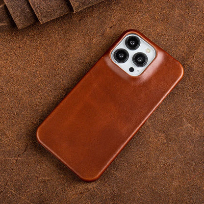 VierraSol | Funda de Cuero Genuino con Cera de Aceite para Apple iPhone