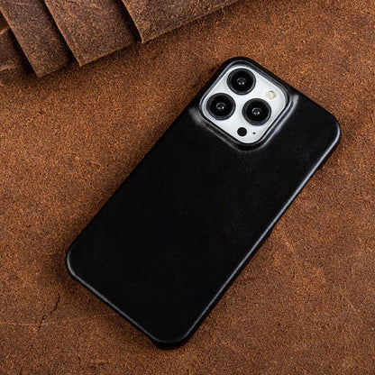 VierraSol | Funda de Cuero Genuino con Cera de Aceite para Apple iPhone