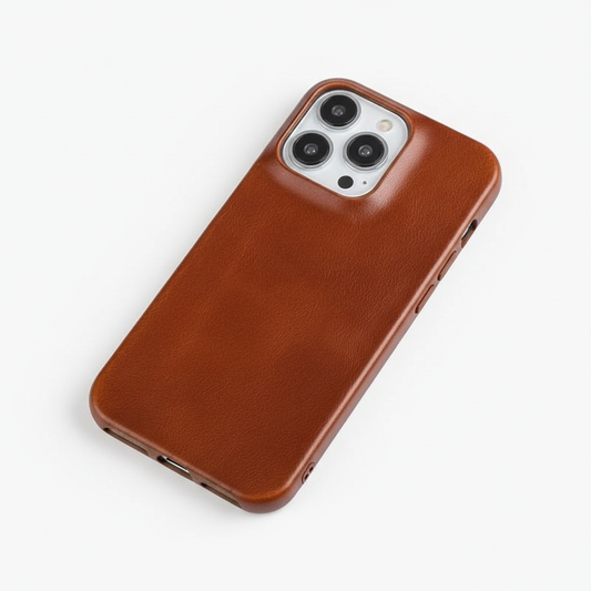 VierraSol | Funda de Cuero Genuino con Cera de Aceite para Apple iPhone