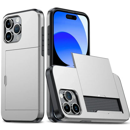 VierraSol | Funda LuxShield para iPhone con soporte para tarjetas | Diseño delgado | Almacenamiento de tarjetas | Protección y estilo