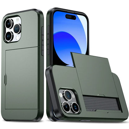 VierraSol | Funda LuxShield para iPhone con soporte para tarjetas | Diseño delgado | Almacenamiento de tarjetas | Protección y estilo