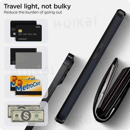 VierraSol | Funda LuxShield para iPhone con soporte para tarjetas | Diseño delgado | Almacenamiento de tarjetas | Protección y estilo