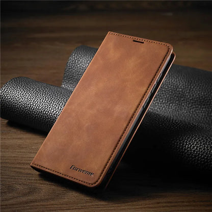 VierraSol | Funda para iPhone: Estuche de Cuero Magnético para Protección Elegante
