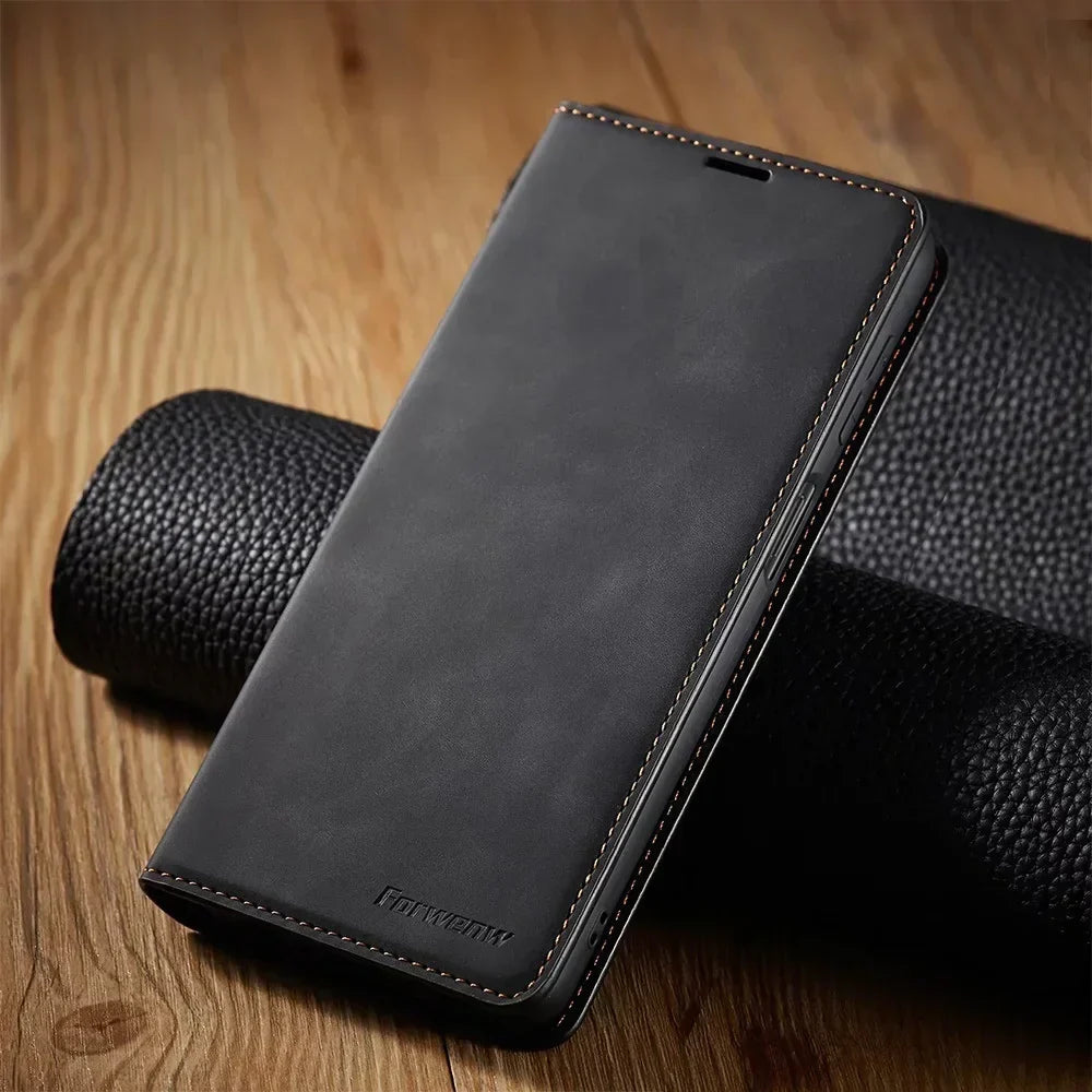 VierraSol | Funda para Samsung: Estuche de Cuero Magnético para Protección Elegante