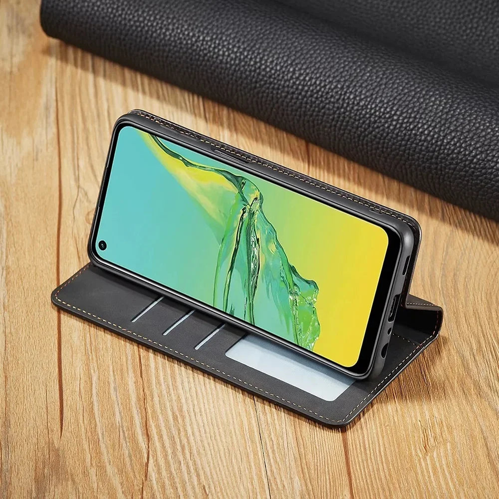 VierraSol | Funda para Samsung: Estuche de Cuero Magnético para Protección Elegante