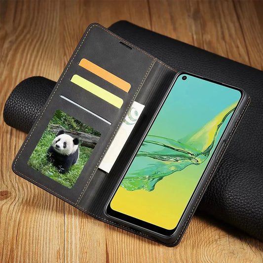 VierraSol | Funda para Samsung: Estuche de Cuero Magnético para Protección Elegante