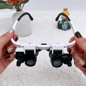 VierraSol | Gafas de aumento LED con 8x, 15x y 23x de aumento para visualización detallada y trabajo de precisión