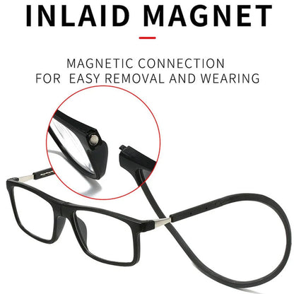 VierraSol | Gafas de lectura anti-pérdida y anti-luz azul colgantes magnéticas