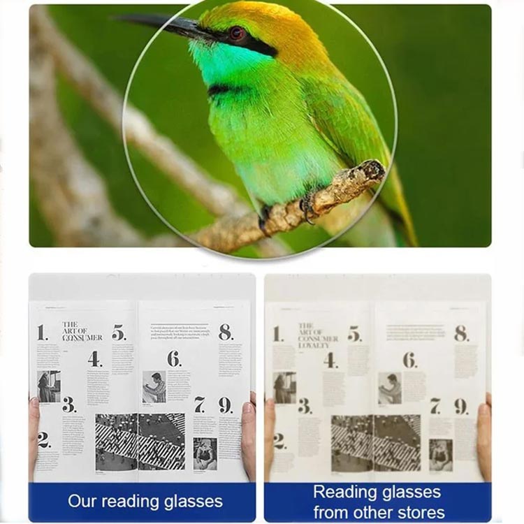 VierraSol | Gafas de lectura anti-pérdida y anti-luz azul colgantes magnéticas