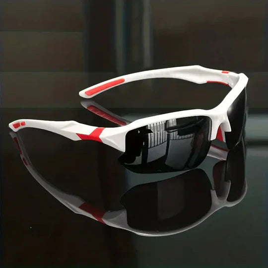 VierraSol | Gafas de Sol Deportivas para Hombre con Acentos Rojos