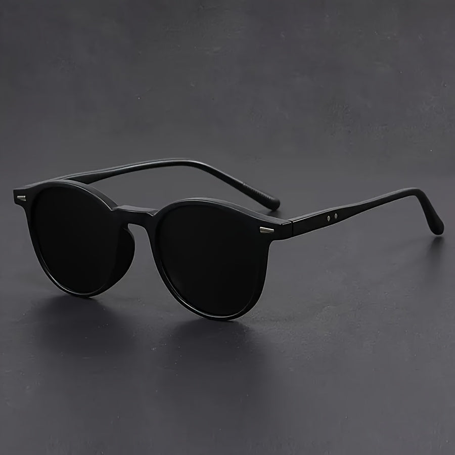 VierraSol | Gafas de Sol para Hombre RetroView – Gafas Redondas de Carey con Montura Ligera
