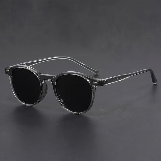 VierraSol | Gafas de Sol para Hombre RetroView – Gafas Redondas de Carey con Montura Ligera