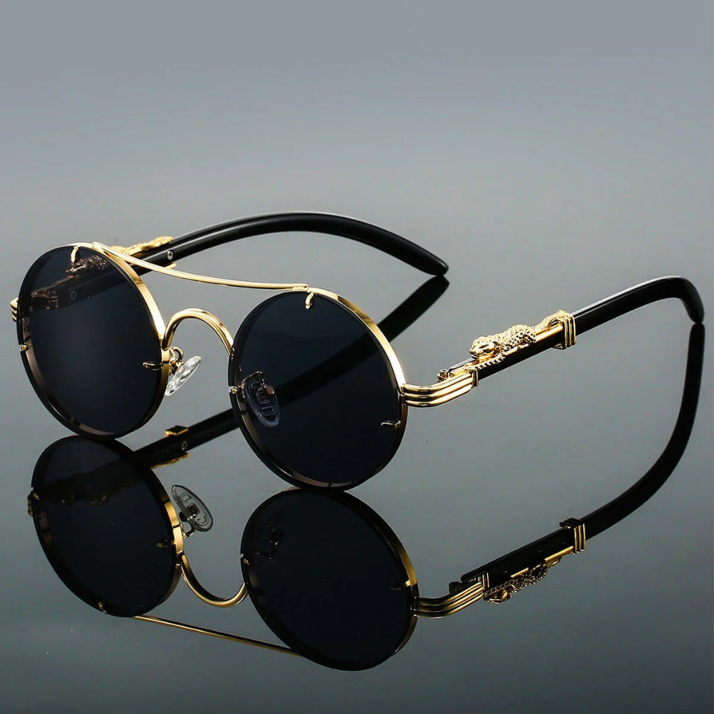 VierraSol | Gafas de sol redondas unisex con doble puente y lentes degradados