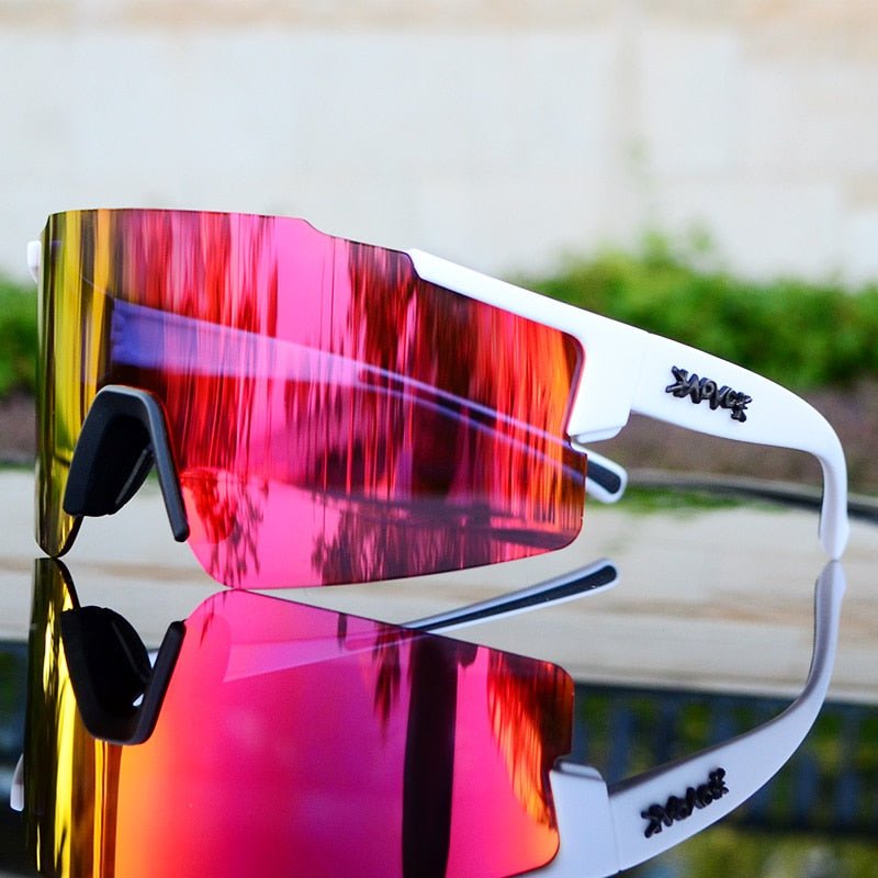 VierraSol | Gafas de Sol ReflectRide para Deportes – Gafas de Ciclismo Aerodinámicas con Protección UV y Montura Intercambiable
