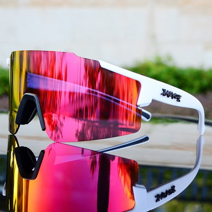 VierraSol | Gafas de Sol ReflectRide para Deportes – Gafas de Ciclismo Aerodinámicas con Protección UV y Montura Intercambiable