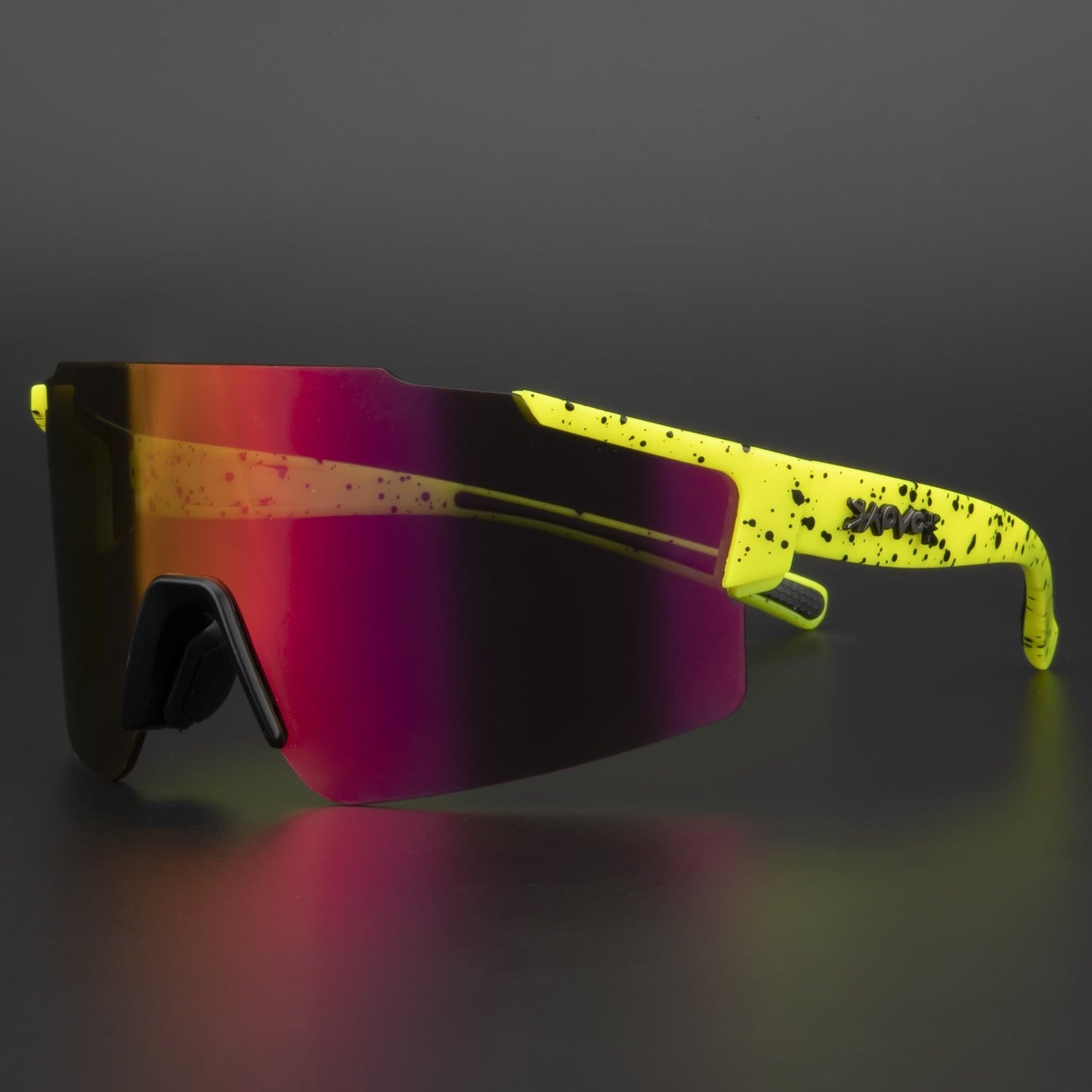 VierraSol | Gafas de Sol ReflectRide para Deportes – Gafas de Ciclismo Aerodinámicas con Protección UV y Montura Intercambiable