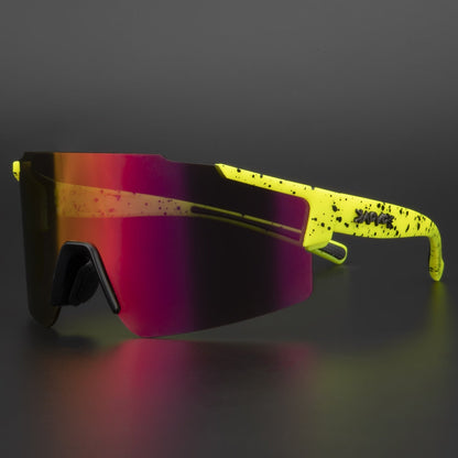 VierraSol | Gafas de Sol ReflectRide para Deportes – Gafas de Ciclismo Aerodinámicas con Protección UV y Montura Intercambiable