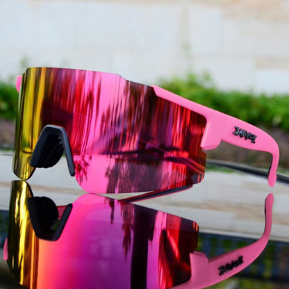VierraSol | Gafas de Sol ReflectRide para Deportes – Gafas de Ciclismo Aerodinámicas con Protección UV y Montura Intercambiable