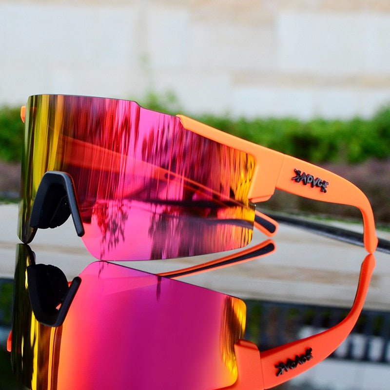VierraSol | Gafas de Sol ReflectRide para Deportes – Gafas de Ciclismo Aerodinámicas con Protección UV y Montura Intercambiable