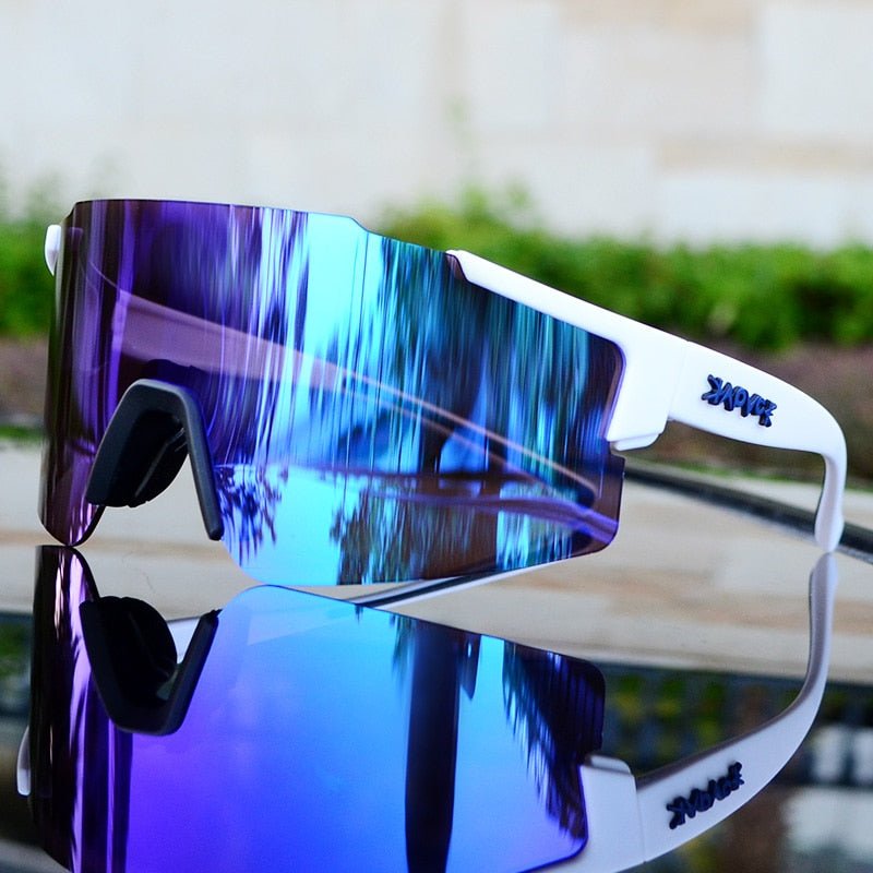 VierraSol | Gafas de Sol ReflectRide para Deportes – Gafas de Ciclismo Aerodinámicas con Protección UV y Montura Intercambiable