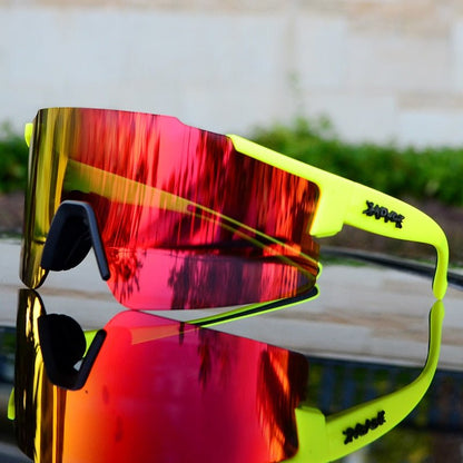 VierraSol | Gafas de Sol ReflectRide para Deportes – Gafas de Ciclismo Aerodinámicas con Protección UV y Montura Intercambiable