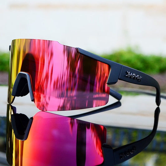 VierraSol | Gafas de Sol ReflectRide para Deportes – Gafas de Ciclismo Aerodinámicas con Protección UV y Montura Intercambiable