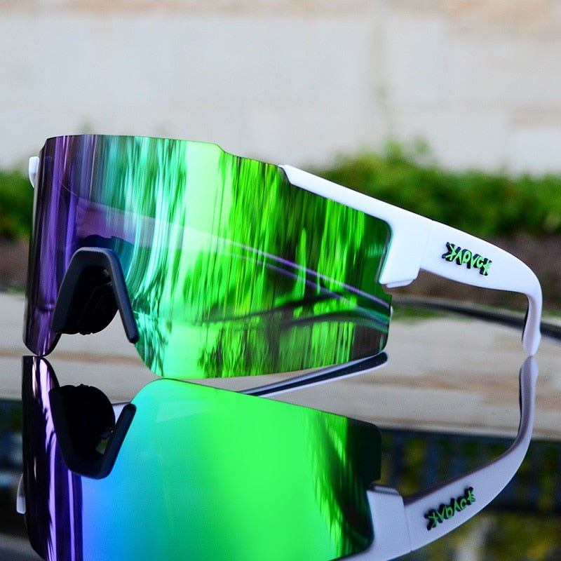 VierraSol | Gafas de Sol ReflectRide para Deportes – Gafas de Ciclismo Aerodinámicas con Protección UV y Montura Intercambiable