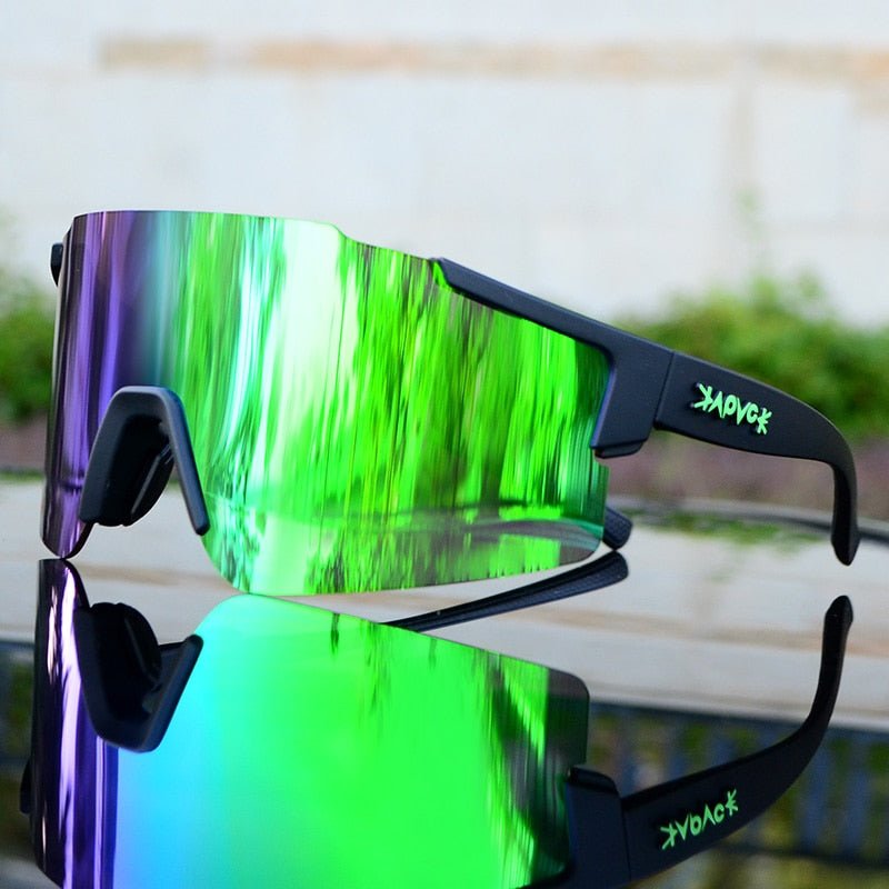 VierraSol | Gafas de Sol ReflectRide para Deportes – Gafas de Ciclismo Aerodinámicas con Protección UV y Montura Intercambiable