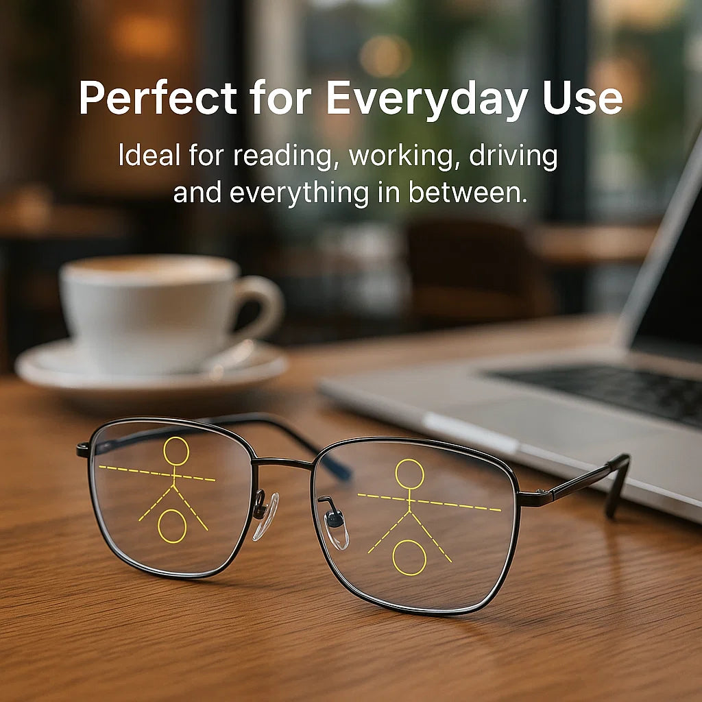 VierraSol | Gafas Multifocales Progresivas para una Visión Clara - Diseño Inteligente Alemán para el Uso Diario