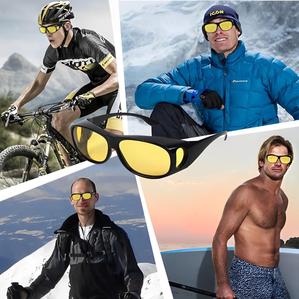VierraSol | Gafas para Conducir de Noche con Lentes Laterales