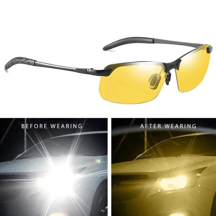 VierraSol | Gafas para Conducir de Noche | Lentes Amarillas para Reducir el Deslumbramiento y la Fatiga Visual para una Conducción Nocturna Más Segura