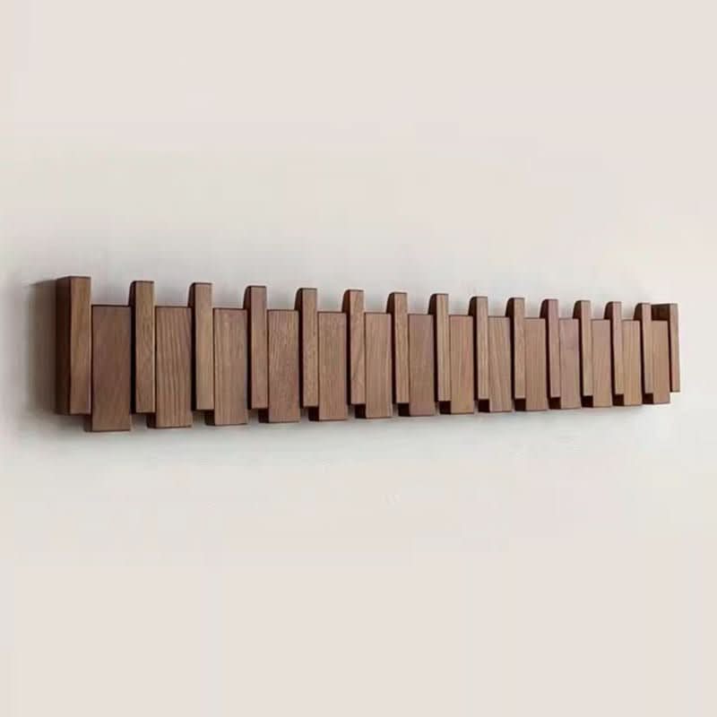 VierraSol | Gancho de Pared en Diseño de Piano | Madera Hecha a Mano | Natural