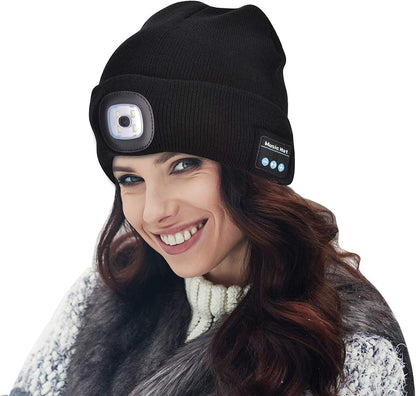 VierraSol | Gorro Beanie Bluetooth con Luz y Auriculares Inalámbricos