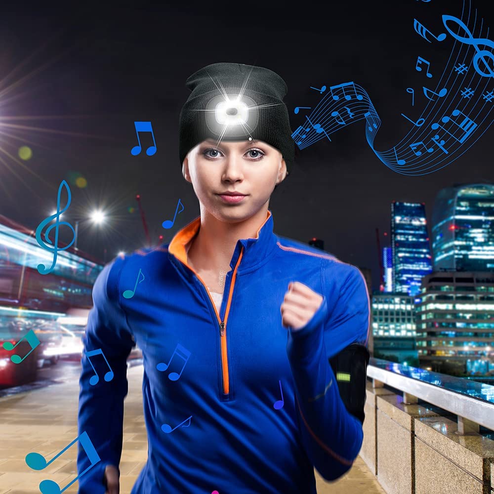 VierraSol | Gorro Beanie Bluetooth con Luz y Auriculares Inalámbricos