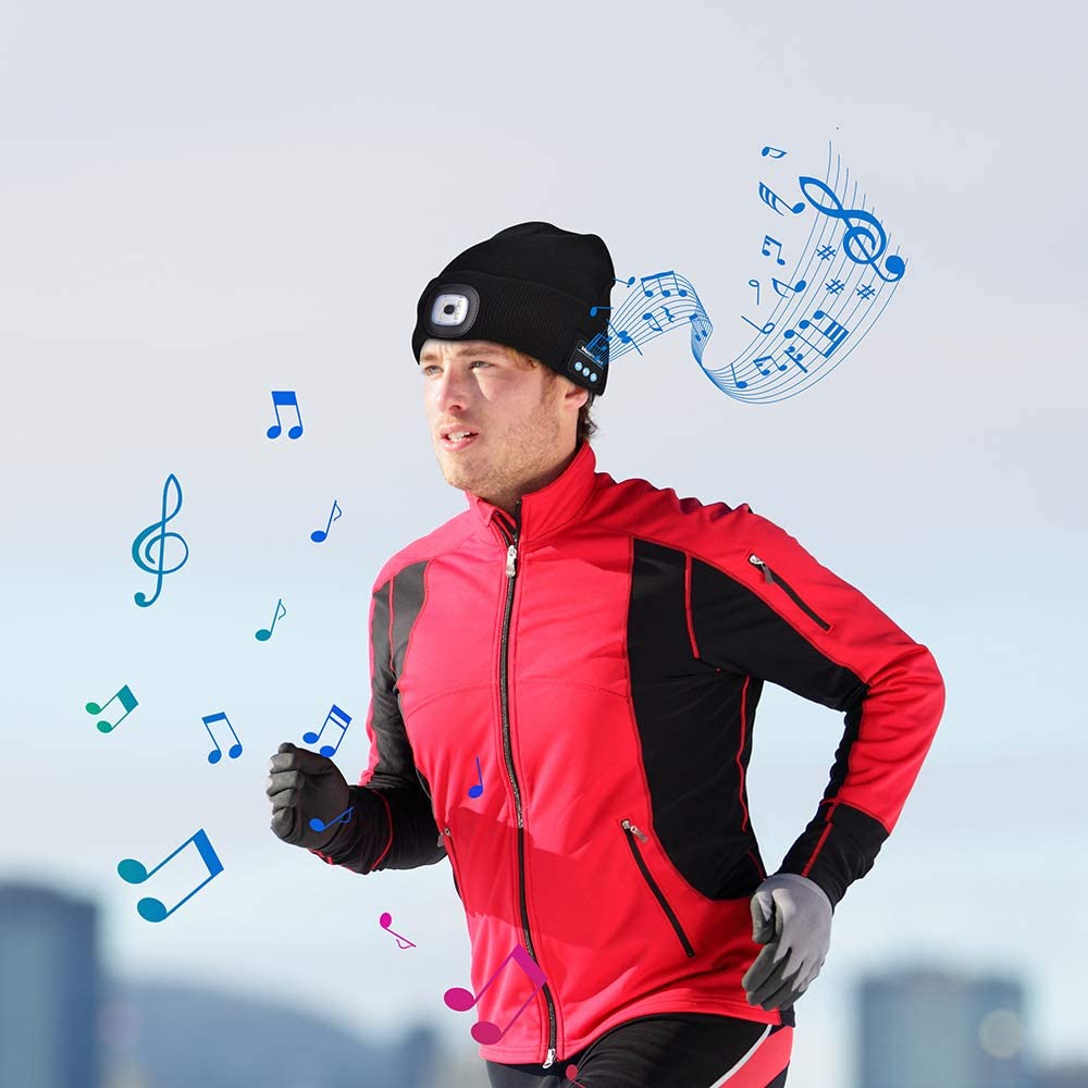 VierraSol | Gorro Beanie Bluetooth con Luz y Auriculares Inalámbricos