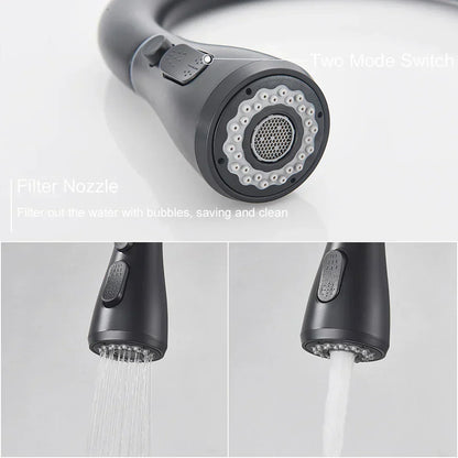 VierraSol | Grifo Extraíble con Mezclador de Palanca Única – Grifo Flexible con Función de Ducha, Acero Inoxidable de Alta Calidad, Ideal para Cocinas Modernas, Fácil Instalación
