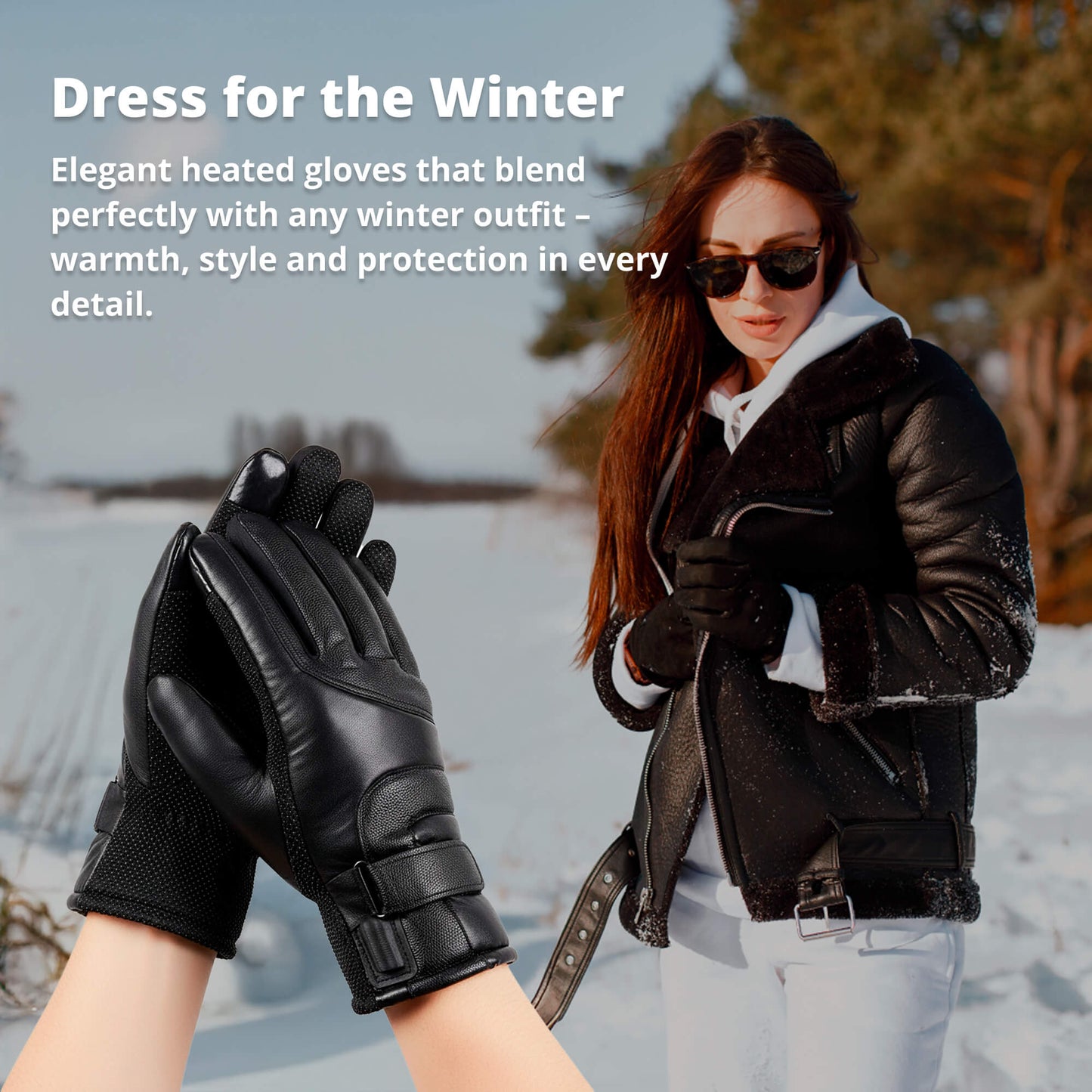 VierraSol | Guantes Calentados para Mujeres Reino Unido – Guantes Térmicos Impermeables de Invierno para Damas con Pantalla Táctil y Diseño Cargable por USB