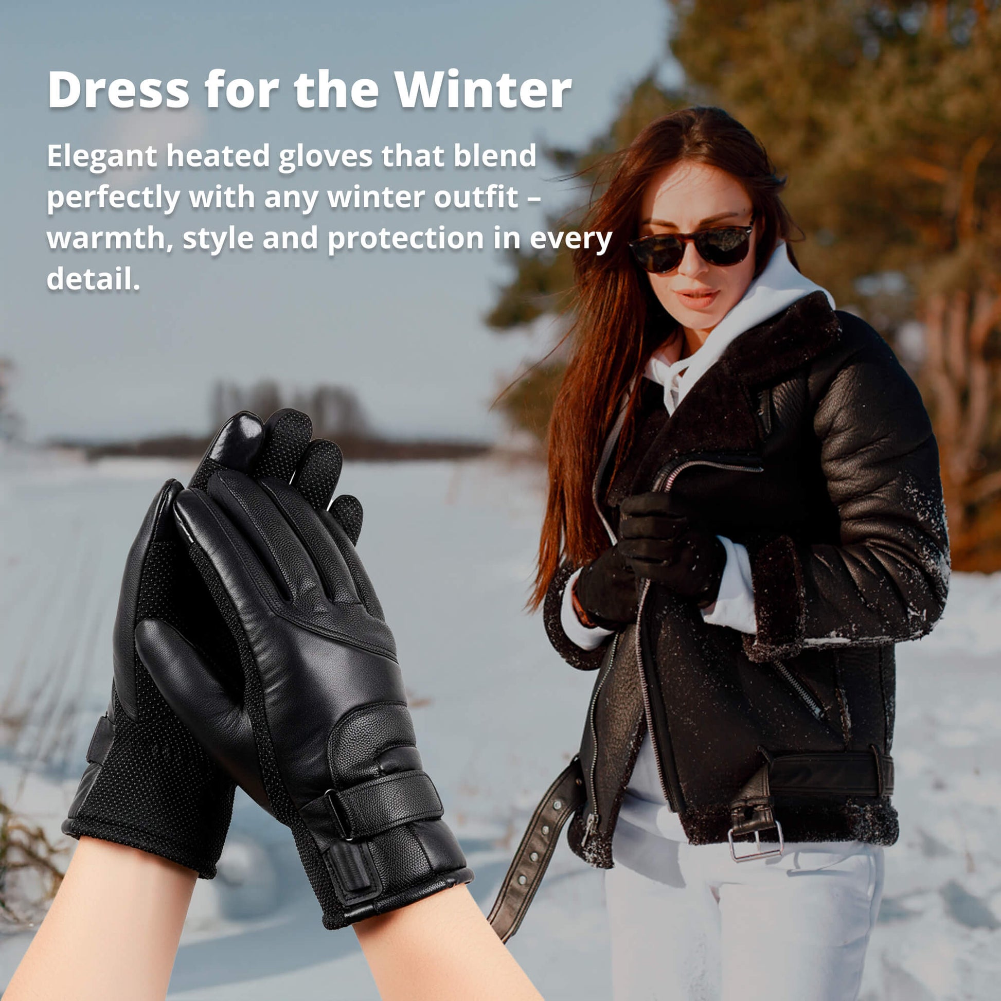 VierraSol | Guantes Calentados para Mujeres Reino Unido – Guantes Térmicos Impermeables de Invierno para Damas con Pantalla Táctil y Diseño Cargable por USB