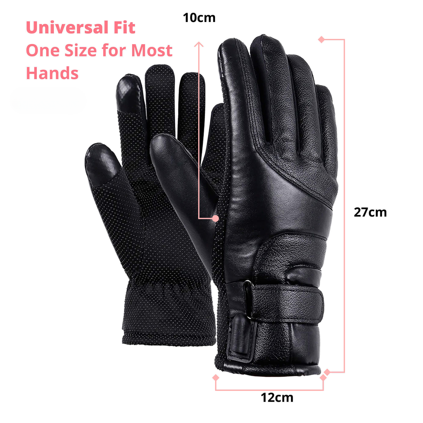 VierraSol | Guantes Calentados para Mujeres Reino Unido – Guantes Térmicos Impermeables de Invierno para Damas con Pantalla Táctil y Diseño Cargable por USB