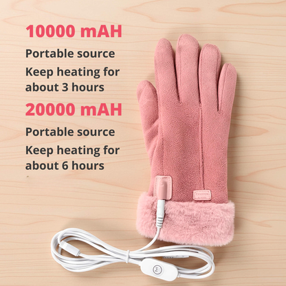 VierraSol | Guantes Calentados para Mujeres Reino Unido – Guantes Térmicos Impermeables de Invierno para Damas con Pantalla Táctil y Diseño Cargable por USB