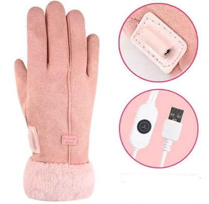 VierraSol | Guantes de Invierno Calentados ThermoTouch – Impermeables con Pantalla Táctil y 3 Niveles de Calor