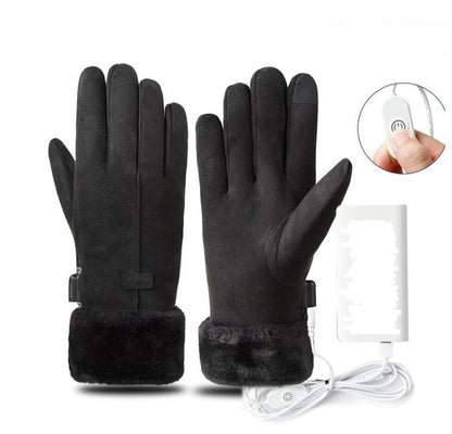 VierraSol | Guantes de Invierno Calentados ThermoTouch – Impermeables con Pantalla Táctil y 3 Niveles de Calor