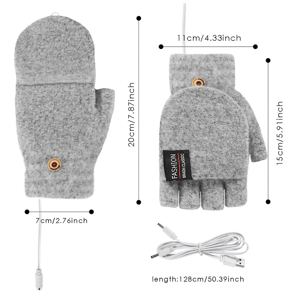 VierraSol | Guantes de Olas Calentados Recargables por USB