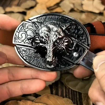VierraSol | Hebilla de Cinturón Ovalada de Metal para Vaqueros