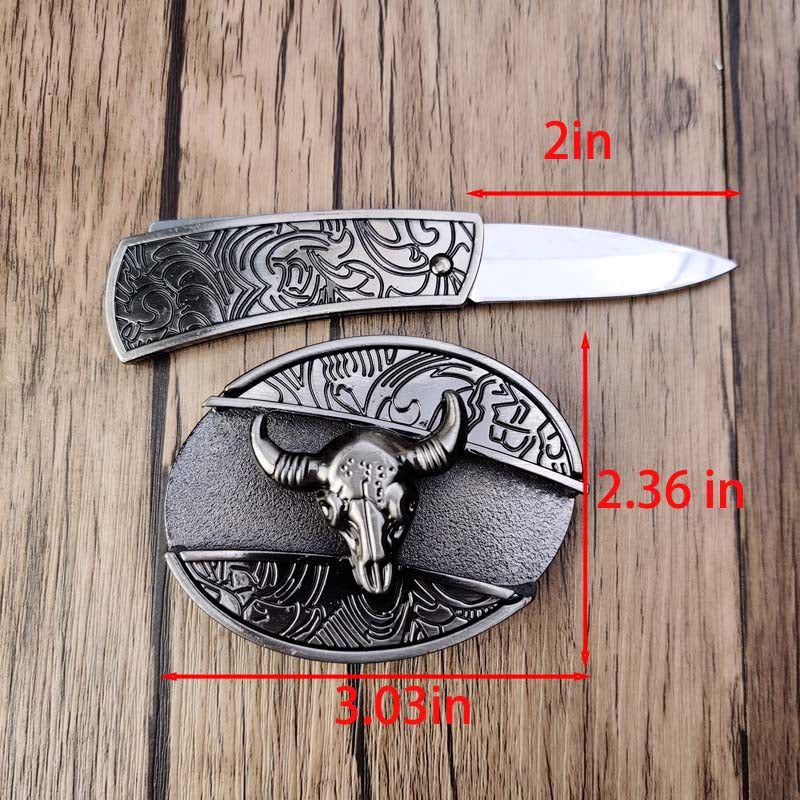 VierraSol | Hebilla de Cinturón Ovalada de Metal para Vaqueros