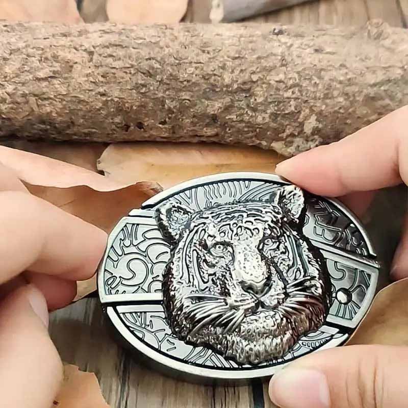 VierraSol | Hebilla de Cinturón Ovalada de Metal para Vaqueros