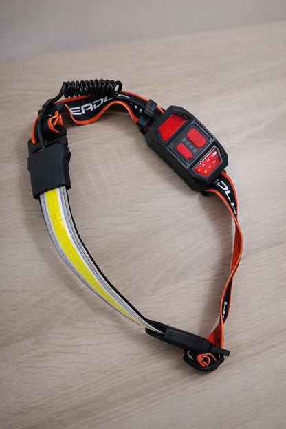 VierraSol | Hopedone Linterna Frontal Recargable 1000 Lúmenes, Ángulo Amplio de 230°, Impermeable, Paquete de 2, Naranja