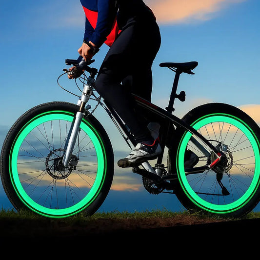 VierraSol | Iluminación de válvula de bicicleta de alta calidad con LED – Perfecto para paseos nocturnos