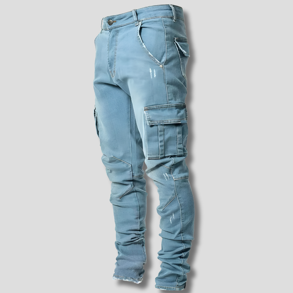 VierraSol | Jeans Cargo Ajustados para Hombre