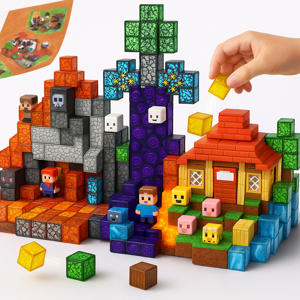VierraSol | Juego de Bloques Magnéticos para Niños 200 pcs